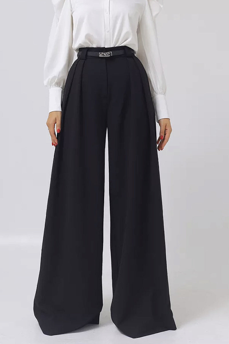 Simple Design Wide Leg Pants for Women