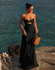 Summer European and American Strapless Beach Dress