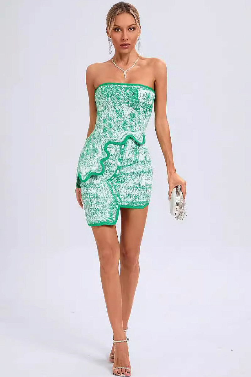 Fashionable Sleeveless Irregular Dress Set