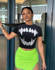 Trendy Women's Short Sleeve Crop Top