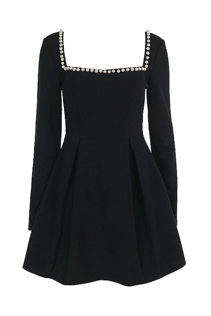 Muse Square-Neck A-Line Dress