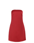 Elegant Strapless Satin Mini Dress