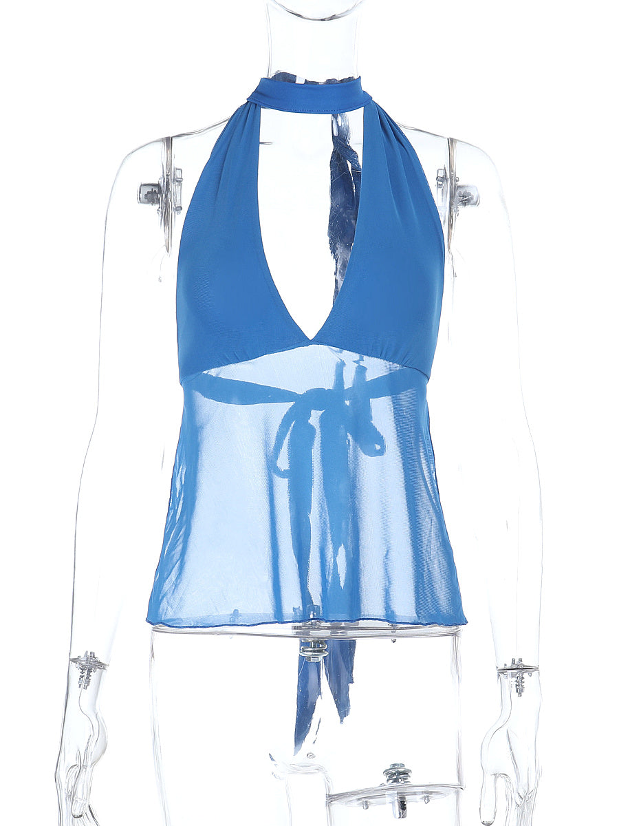 Summer V-Neck Halter Top for Women