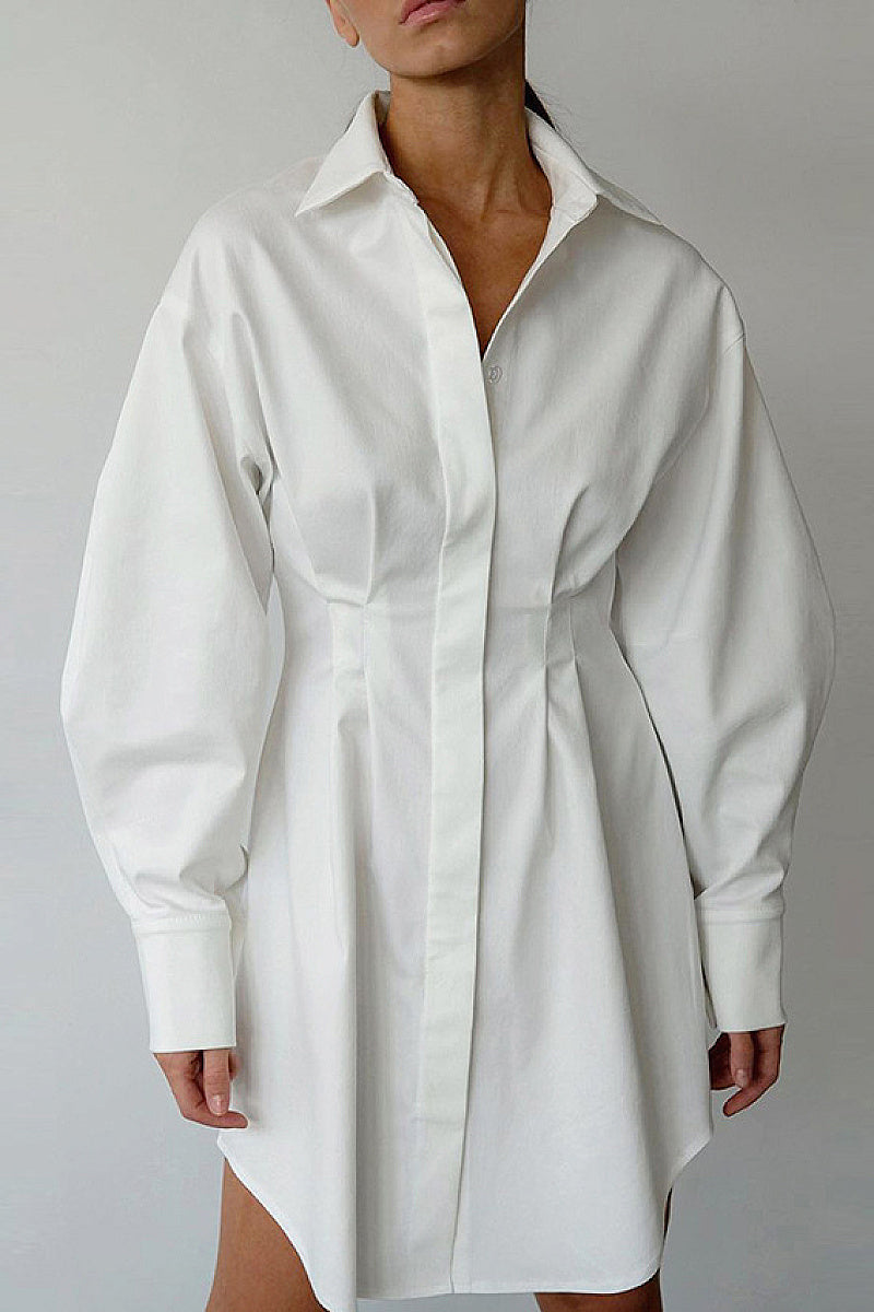 French Style A-Line Dress for Commuting