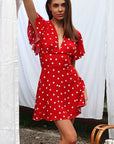 Elegant V-Neck Floral Dress for Women