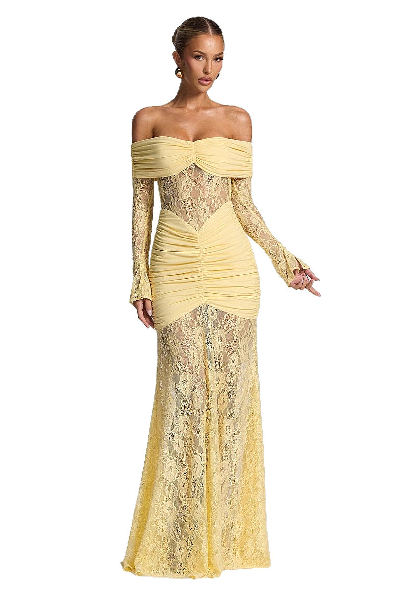 Summer Elegant Lace Backless Long Dress