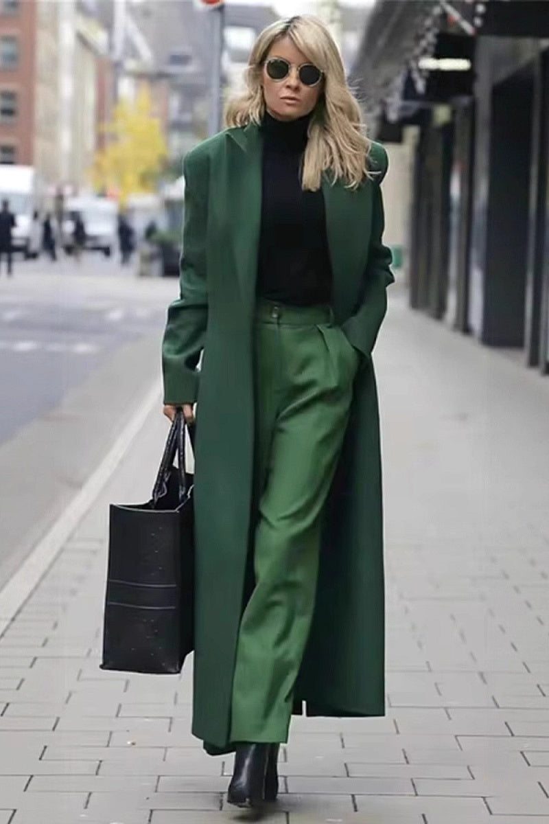 2026 Autumn Winter Women's Long Solid Color Coat