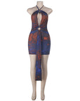 Sexy Backless Halter Mini Dress for Women