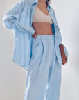 Summer Loose Cotton Linen Two-Piece Set for Women