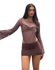 Elegant Sheer Polka Dot Jumpsuit for Beach Vacation