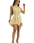 Stylish Two-Way A-Line Dress with Halter Neck