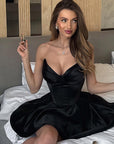 Sexy Strapless Ruffle Skirt Dress