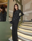 Fashionable Long Sleeve Polka Dot Dress