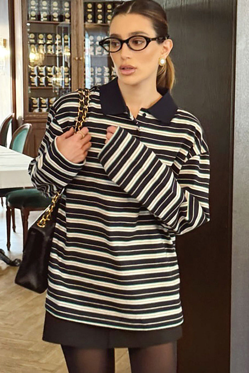 New Striped Polo Shirt for Fall and Winter