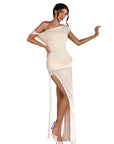Fashionable Asymmetrical One-Shoulder Dress
