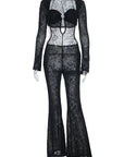 Sexy Velvet Long Sleeve Jumpsuit for Women
