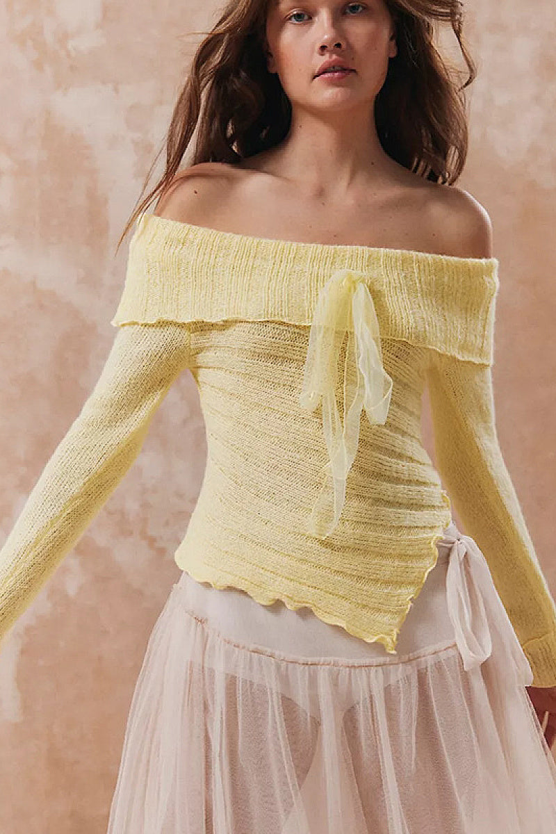 New Autumn Winter Off-Shoulder Knit Sweater