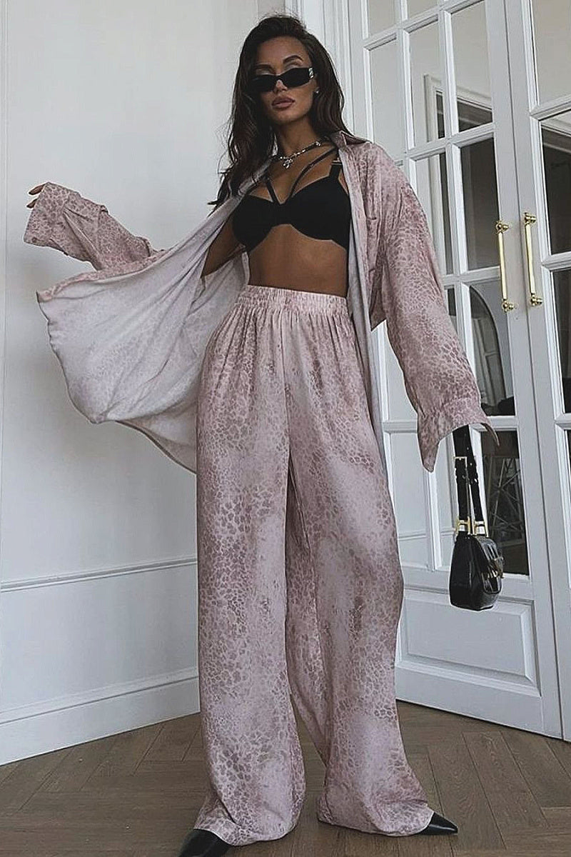 Fall Fashion Tie-Dye Print Two-Piece Set