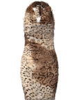 Stylish Leopard Print Halter Dress for Women