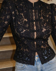 Fashionable Lace Button-Up Shirt for Women