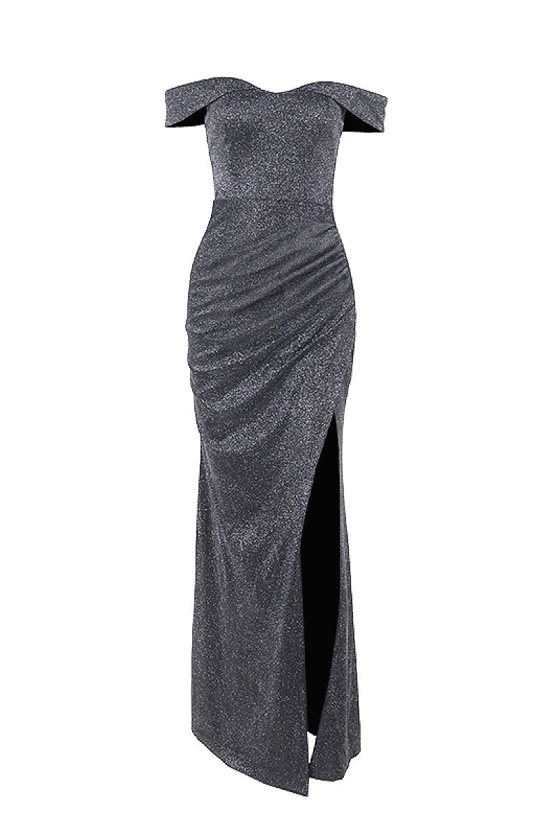 Elegant Off-Shoulder Shiny Dress