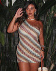 Sexy One-Shoulder Knitted Dress for Fall