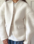 Thick Woolen Coat for Women in Solid Color