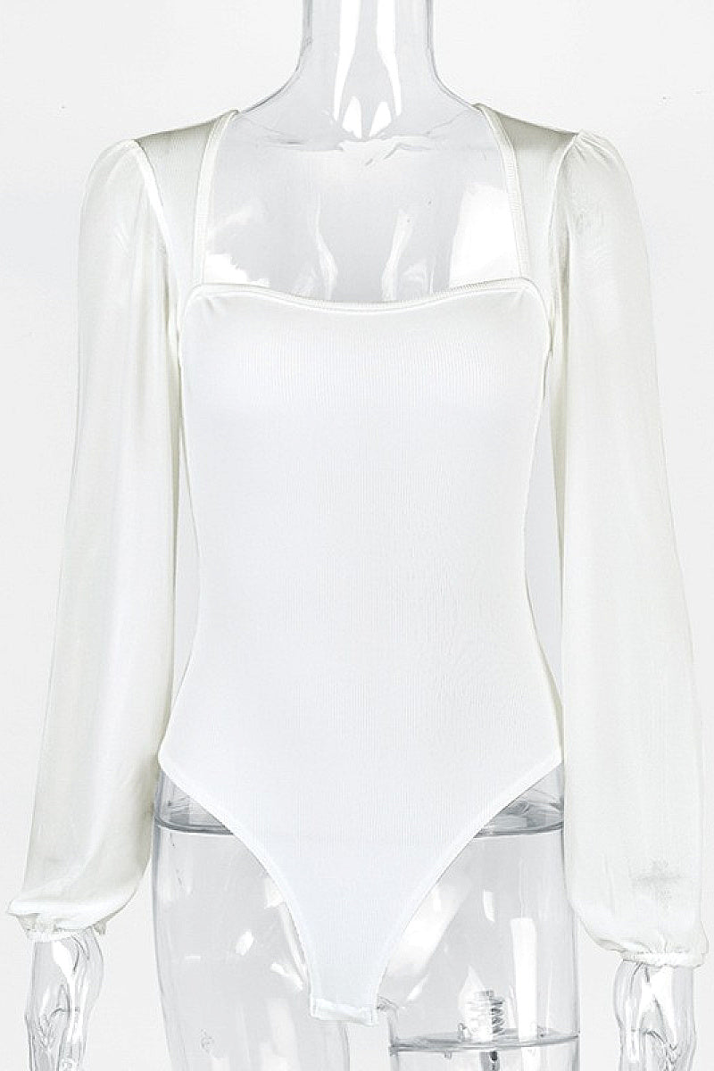 Summer Sexy Backless Long Sleeve Bodysuit