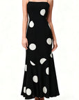 Chic Polka Dot Print A-Line Dress