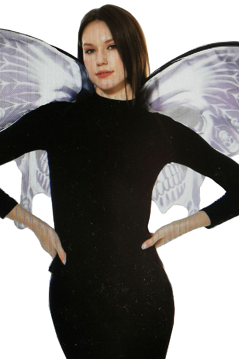 Halloween Butterfly Wings Costume with Skull Print