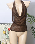 Fashionable Deep V Neck Backless Tank Top