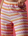 Trendy Color Block Wide Leg Pants for Women