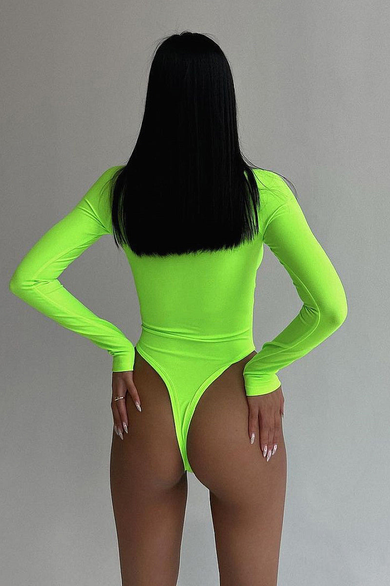 Summer Sexy Hollow Out Long Sleeve Bodysuit