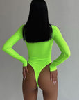 Summer Sexy Hollow Out Long Sleeve Bodysuit