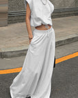 Chic Sleeveless Top and Wide Leg Pants Set