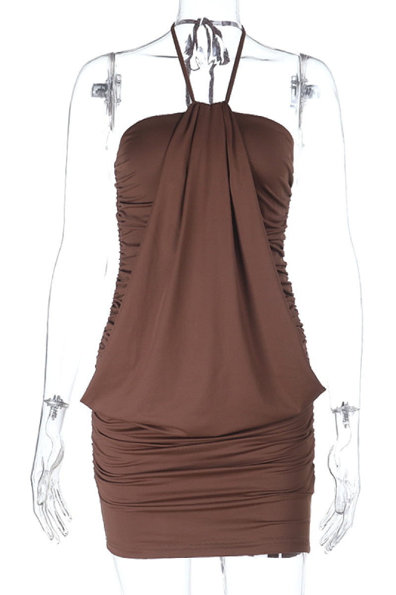 Sexy Halter Neck Mini Dress for Women