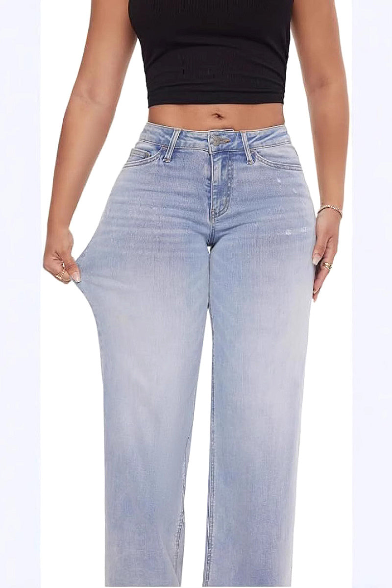 New Slim Fit Wide Leg Stretch Jeans for Women