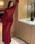 Elegant Women's Fitted Polka Dot Dress
