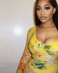 Vintage Style Bodycon Dress with Long Sleeves