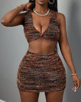 Sexy Slim Fit Crop Top and Skirt Set for Women