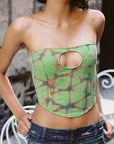 European and American Style Spring Sexy Hollow Low-Cut Slim Fashion Top