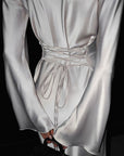 Elegant Long Sleeve Back Tie Dress