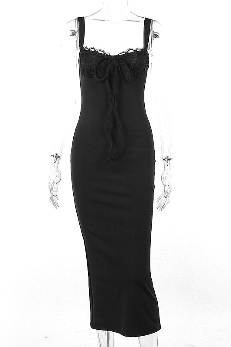 Elegant Summer Lace Spliced Dress