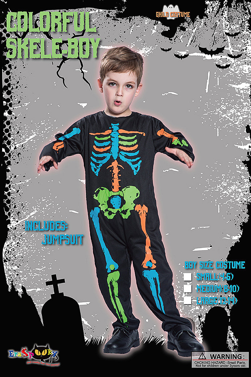 Colorful Skeleton Costume for Kids