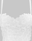 Floral Beaded Strapless Top for Women
