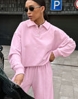 Casual Women's Hoodie Set with Wide Leg Pants