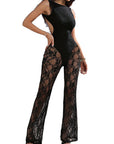 Sexy Lace Backless Jumpsuit for Women