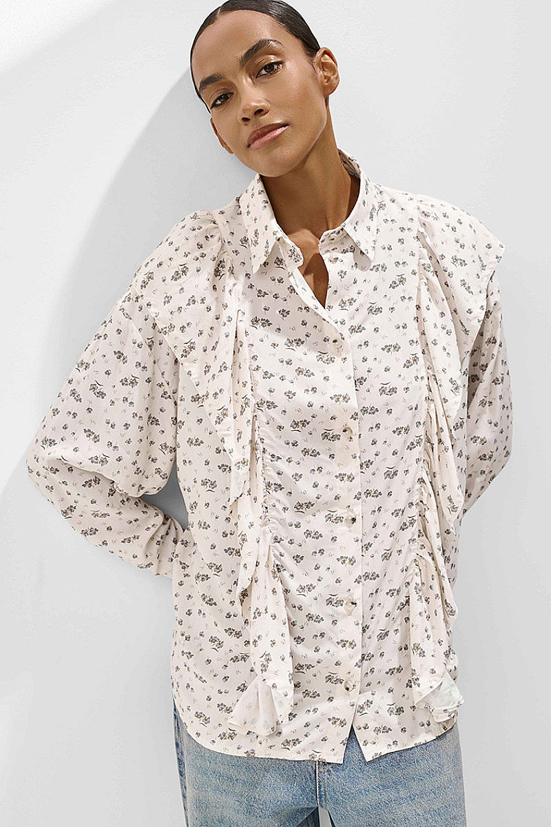 Loose Floral Print Shirt for Women