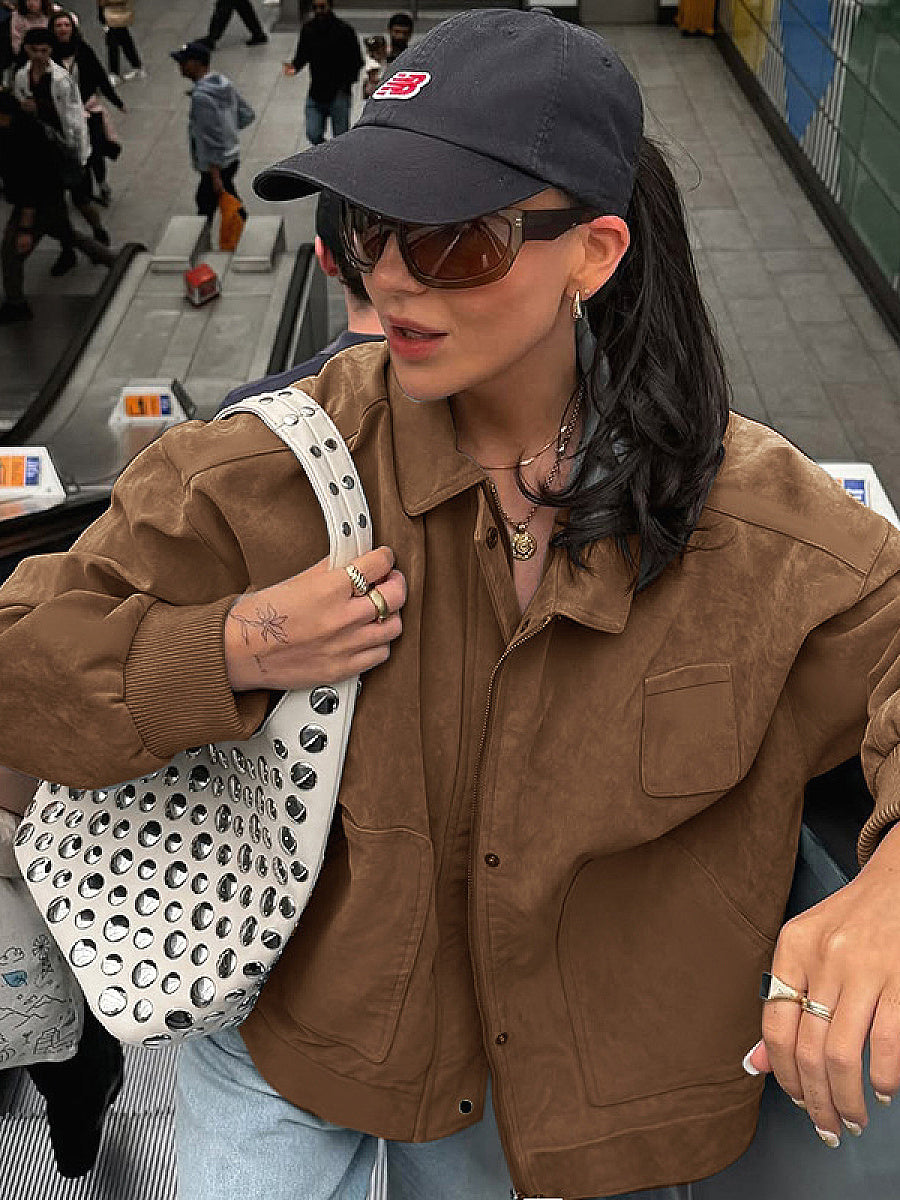 Casual Loose Long Sleeve Polo Jacket