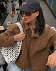 Casual Loose Long Sleeve Polo Jacket